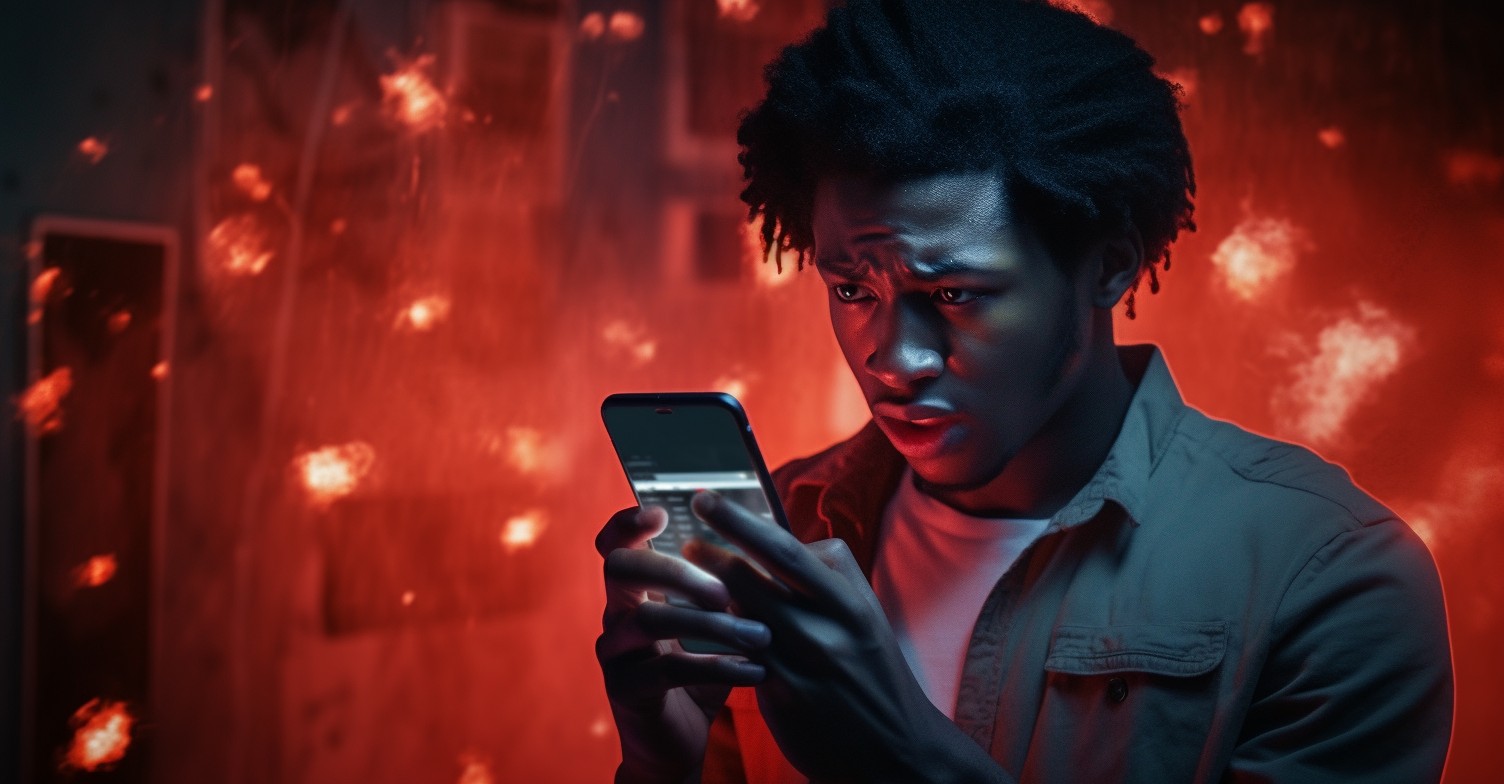 Frustrated User Dealing With Alert Fatigue