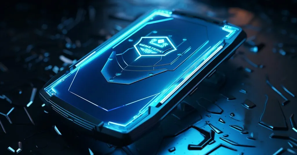 Smartphone With A Security Shield Protecting