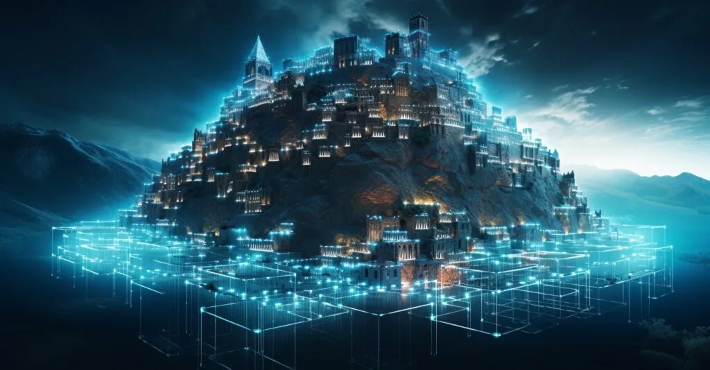A Medieval Knight Guarding A Digital Fortress