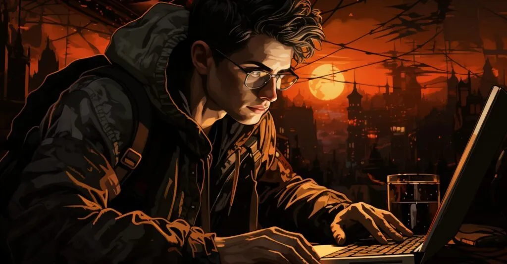 An Illustrative Image Of A Person Meticulously Studying