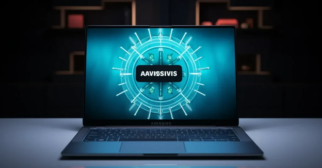 Antivirus Software Interface On A Laptop