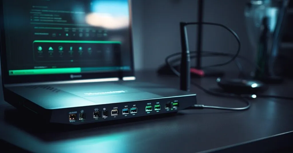 Centurylink Wifi Router And Laptop