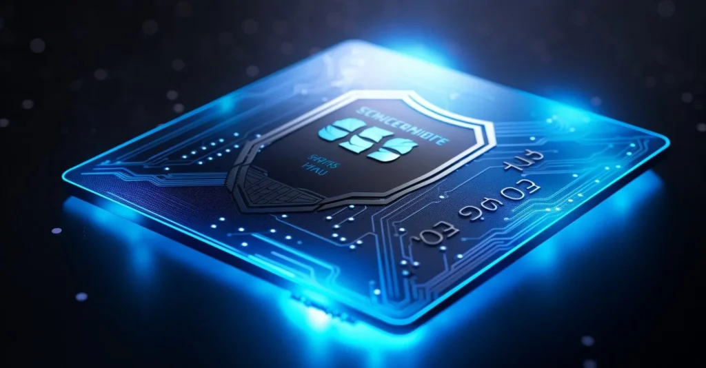 Credit Card With A Digital Shield Overlay
