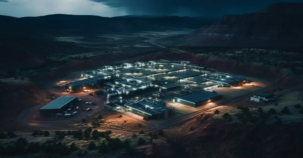 Cryptocurrency Mining Farm In A Remote Location