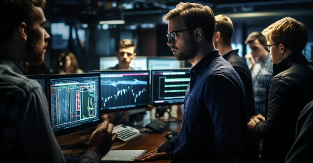 Cryptocurrency Traders In Action