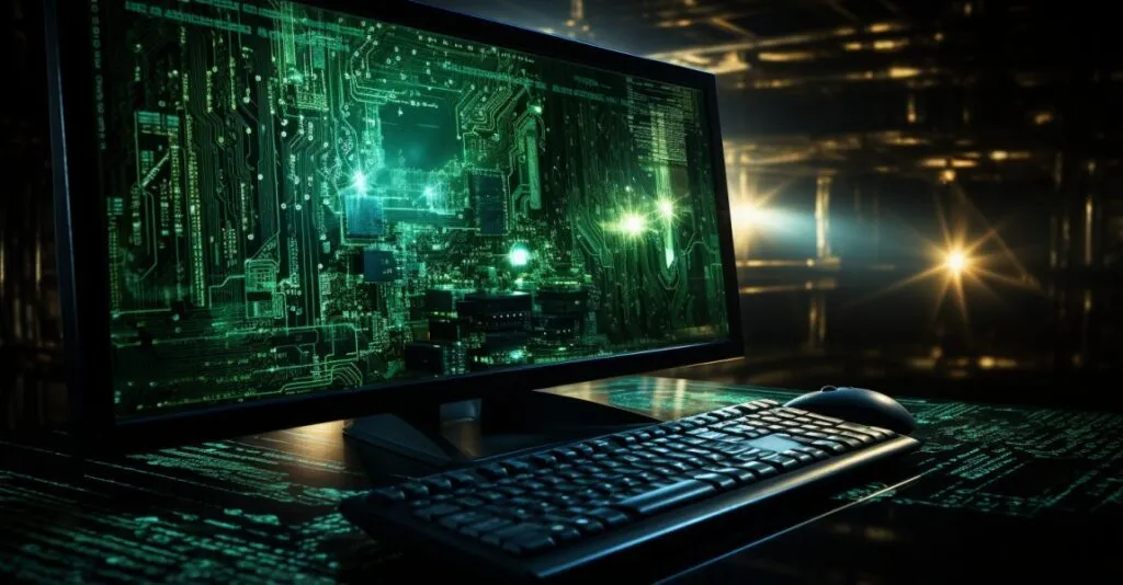 Digital Fortress Cybersecurity Illustration