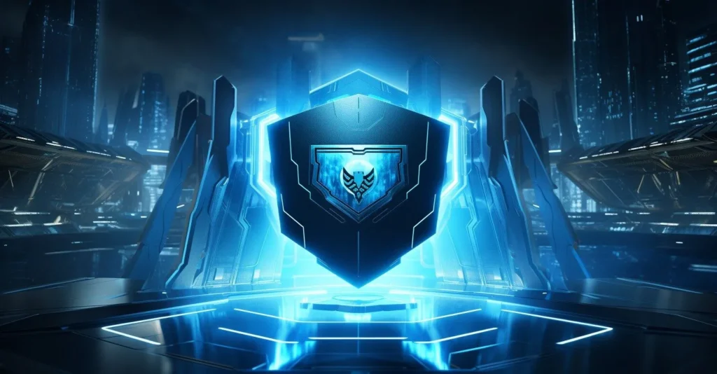 Digital Security Fortress Shield And Sword