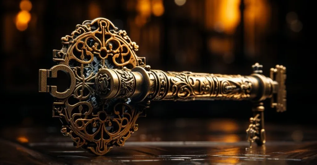 Encryption Key And Lock Security Symbolism