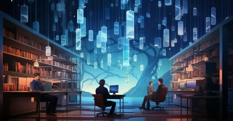 Futuristic Blockchain Technology Illustration