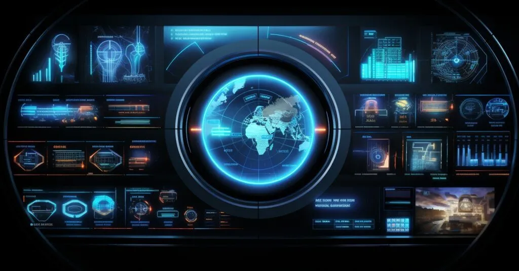 Futuristic Dashboard With Real Time Data Tracking