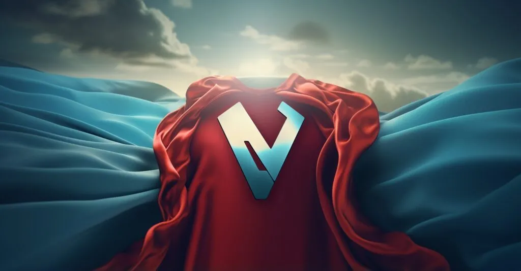 Hand Holding A Vpn Superhero Cape