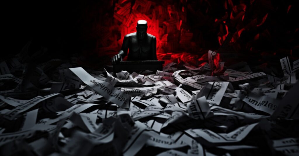 Identity Theft Concept Shredded Documents