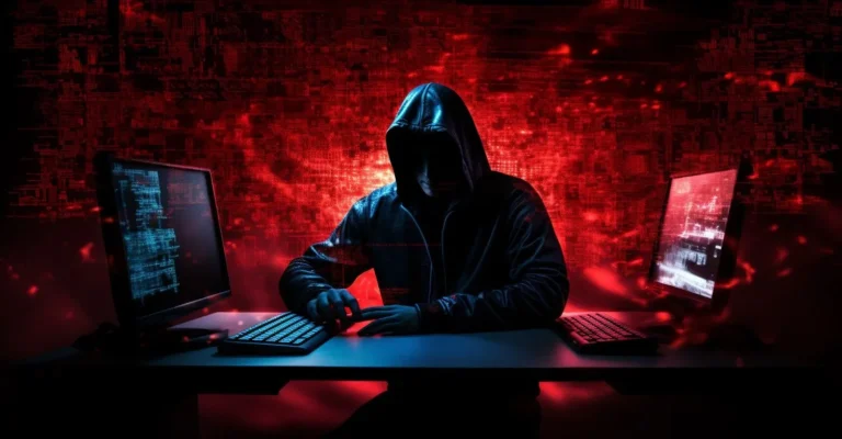 Identity Theft Concept, Hacker Silhouette
