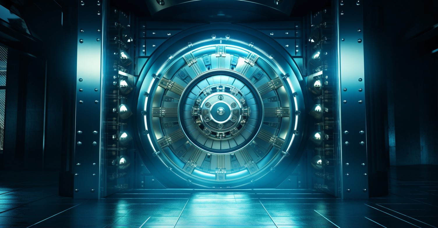 Locked Vault With Email Icons