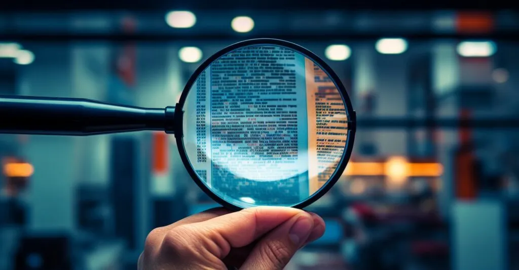 Magnifying Glass On Bank Statement