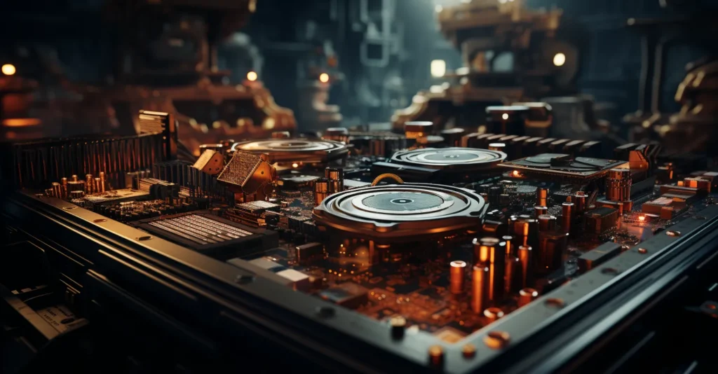Mining Rig In Action, Solving Cryptographic Puzzles