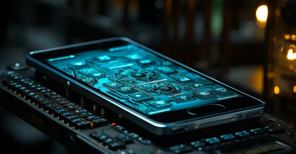 Modern Smartphone With A Lock Symbol