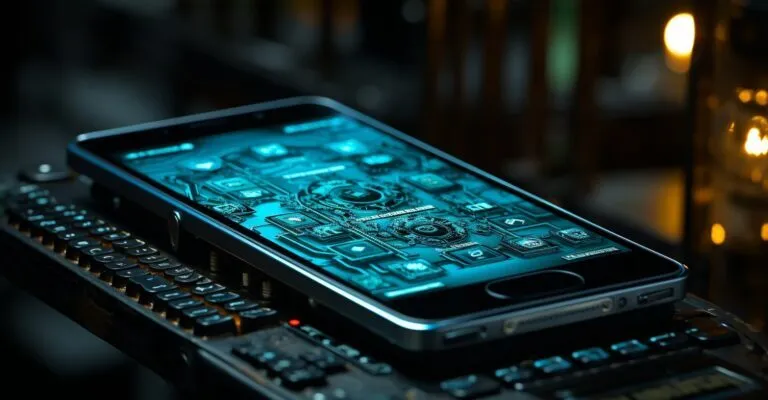 Modern Smartphone With A Lock Symbol
