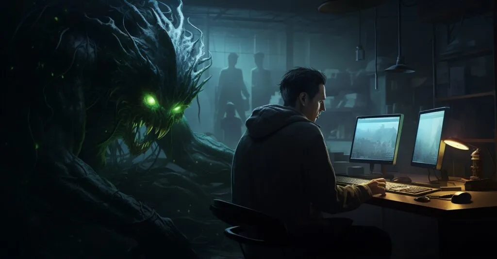 Monster Encounter In The Dark