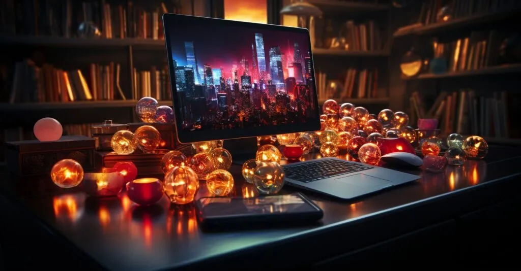 Multiple Screens Showing Various Netflix Titles