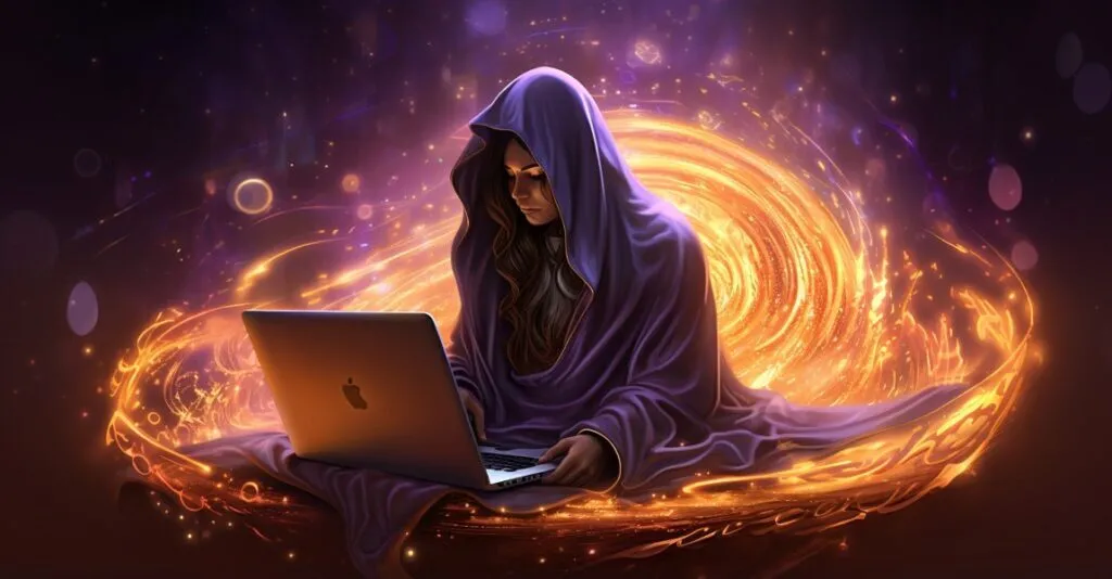 Online Activity Protection Cloak Illustration