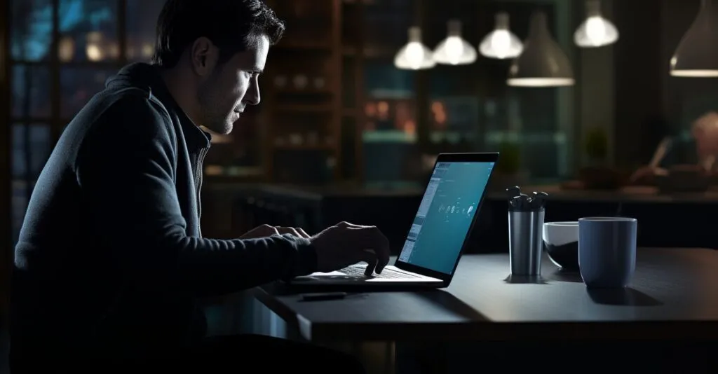 Online Banking On A Laptop