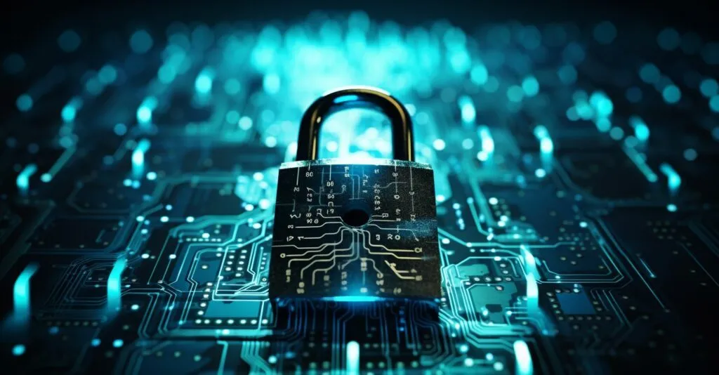 Padlock And Digital Data