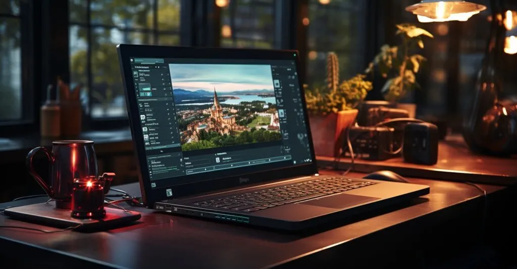 Person Configuring Router Settings On A Laptop