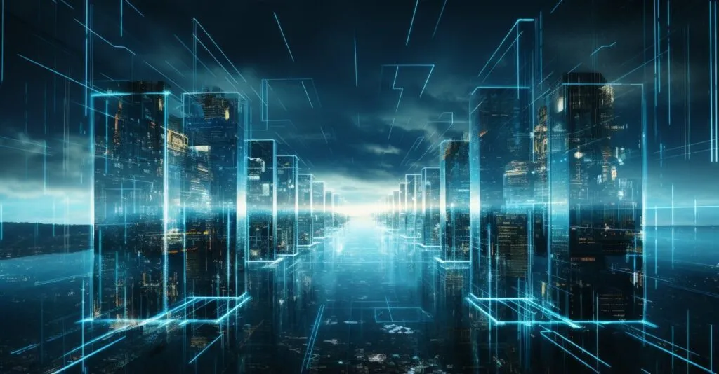 Secure Data Transmission Cybersecurity Visual