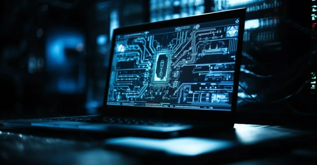 Sneaky Spyware On A Computer Screen