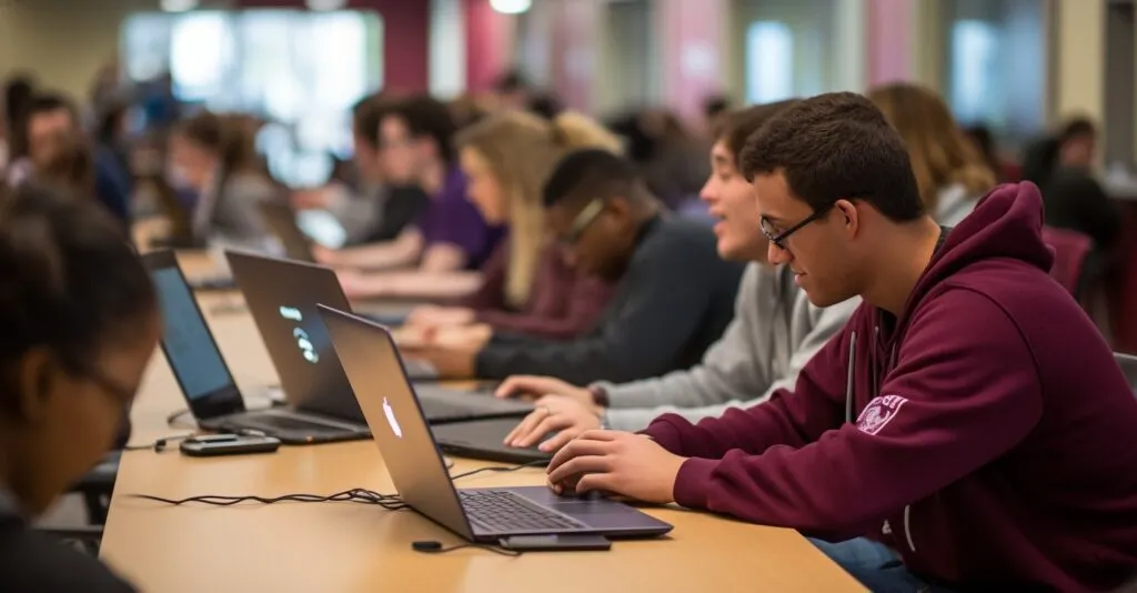 Students Attending A Cybersecurity Workshop
