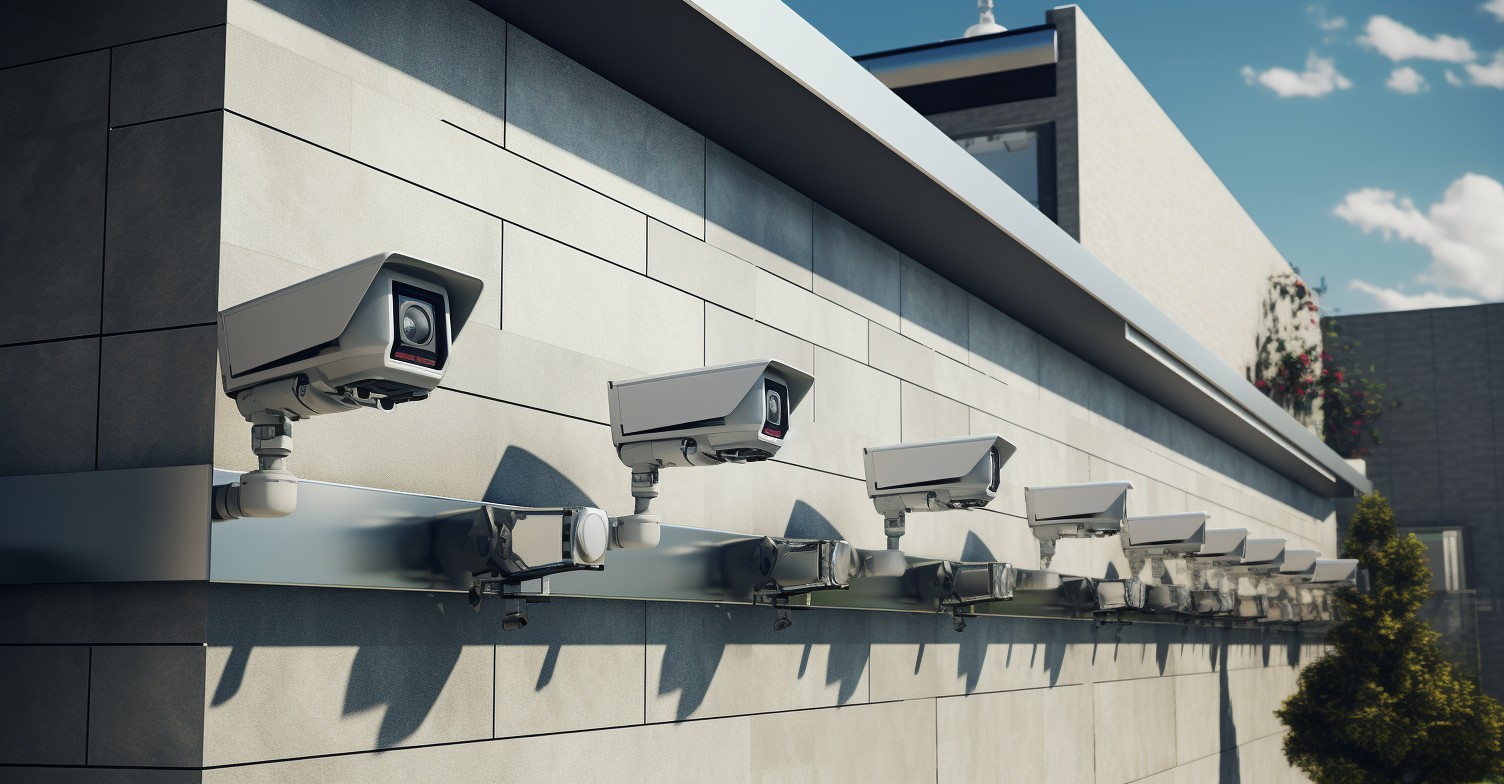 Surveillance Cameras In Action Image