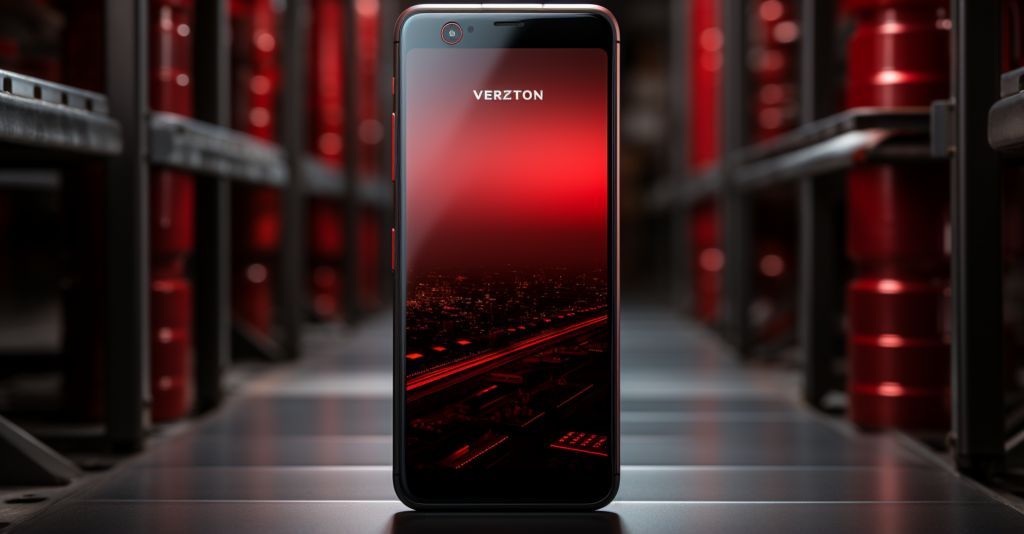 Verizon Logo On A Smartphone Screen