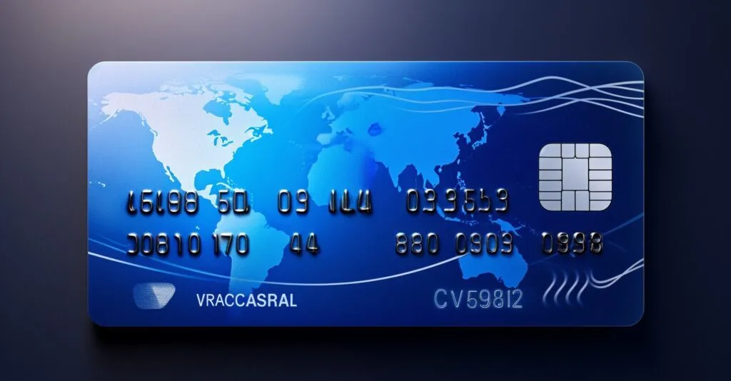 Visa Credit Card Back With Security Code Highlighted