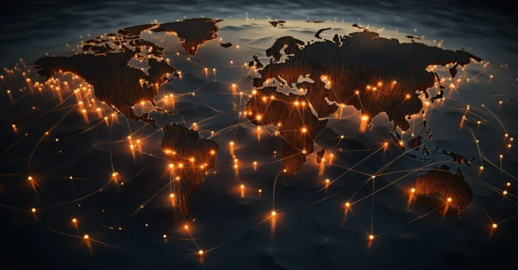 World Map With VPN Servers