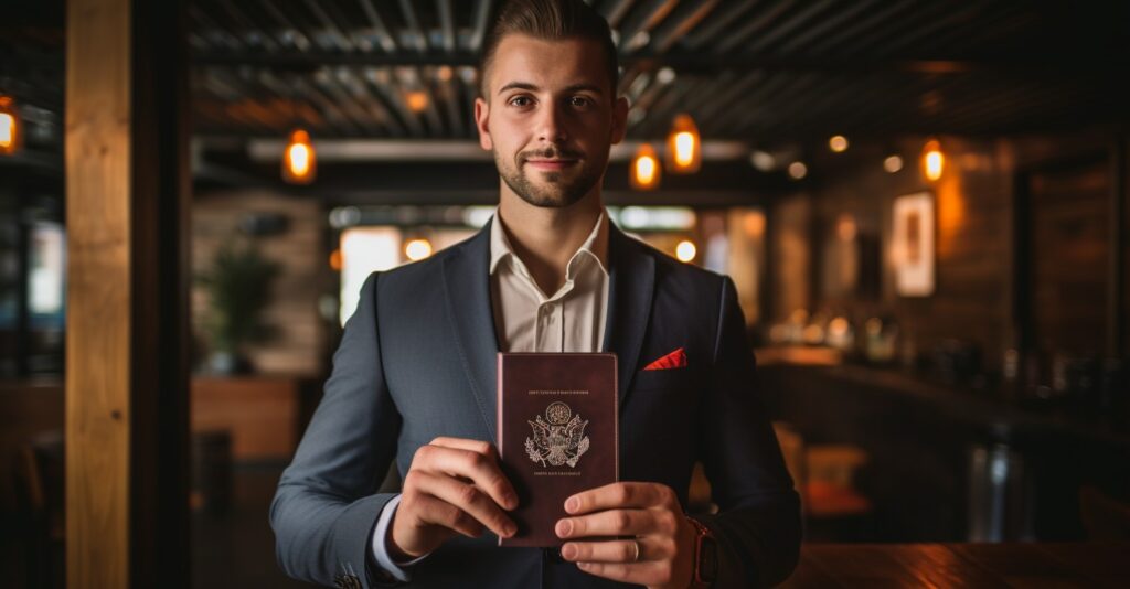 Business Owner With Passport And Documents
