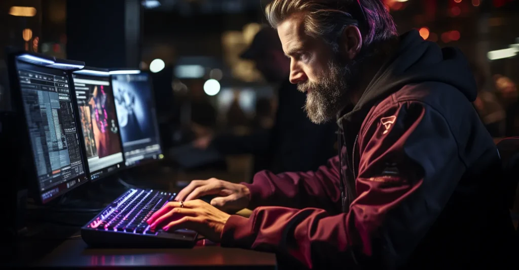 Cybersecurity Professional In Action