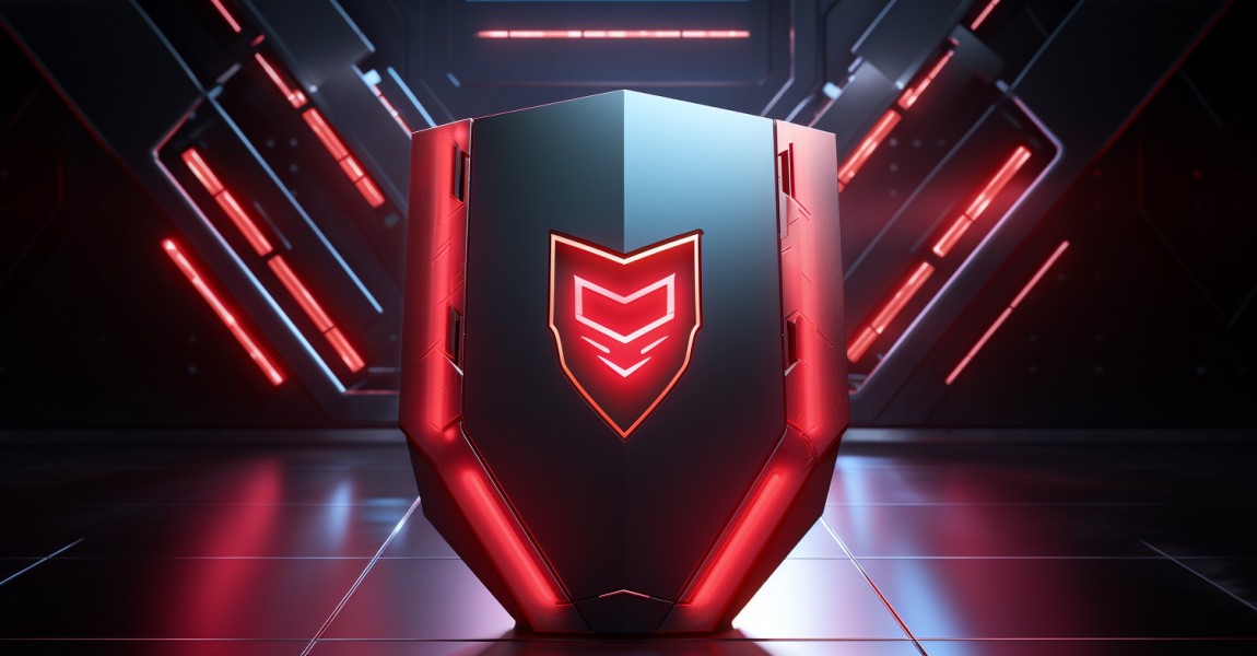 Cybersecurity Shield With Verizon Logo