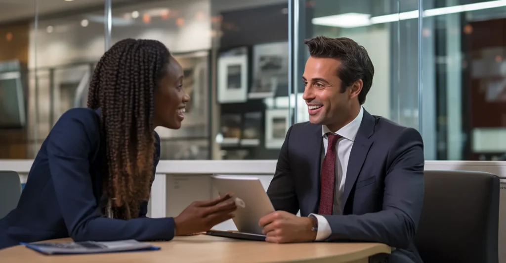Financial Advisor Explaining MPI To A Client
