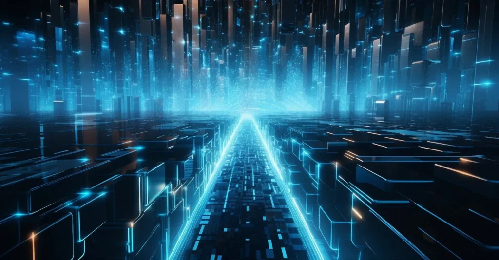 Futuristic Blockchain Technology Concept