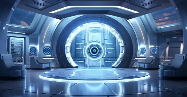 Modern Bank Vault With Digital Elements