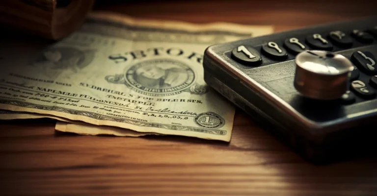 Social Security Check On An Old Wooden Desk