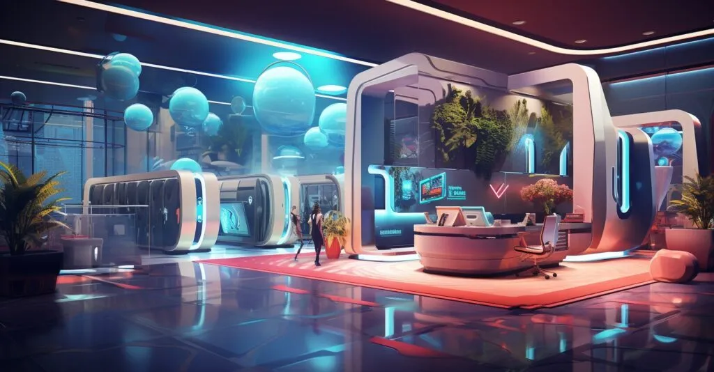 Virtual Reality Banking Concept Art