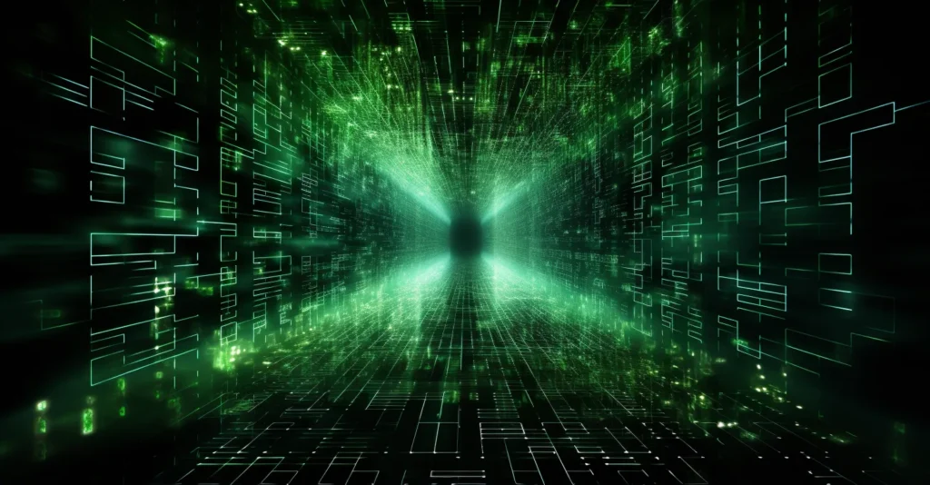 Virtual Tunnel With Binary Code