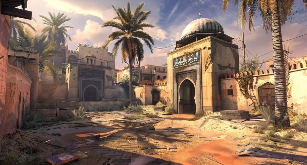 Counter Strike Logo Overlaid On A Collage Of Iconic Maps, Symbolizing The Evolution Of Counter Strike Maps