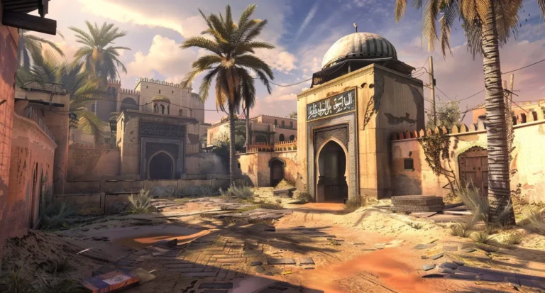 Counter Strike Logo Overlaid On A Collage Of Iconic Maps, Symbolizing The Evolution Of Counter Strike Maps