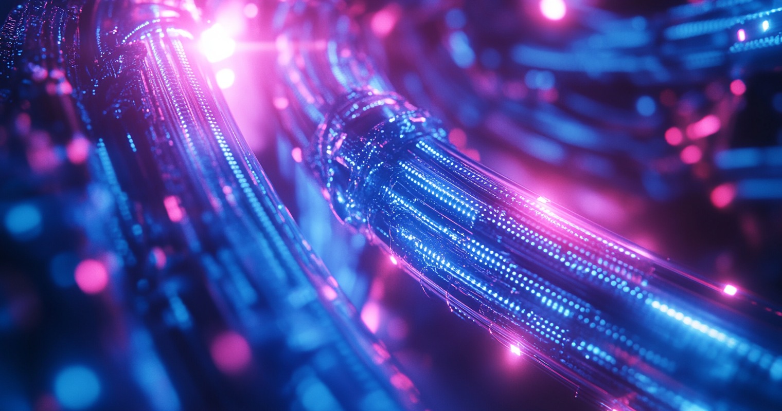 Futuristic Fiber Optic Internet Network