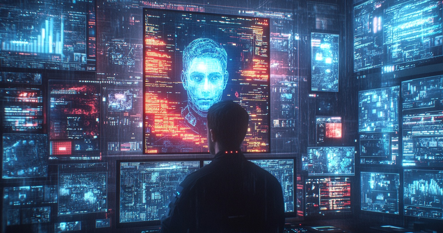 Human Security Analyst Monitoring Ai Driven Security