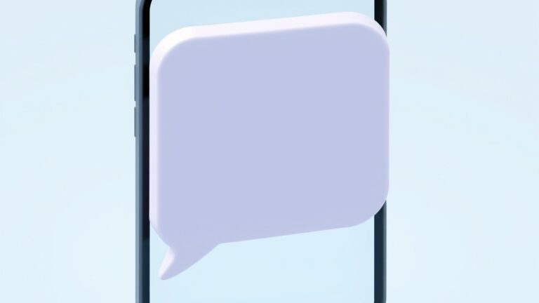 Smartphone showing a greyed-out chat bubble representing a restricted Messenger message