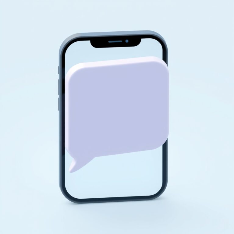 Smartphone showing a greyed-out chat bubble representing a restricted Messenger message
